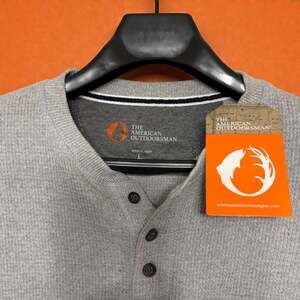 The American Outdoorsman Men's Waffle Henley Long Sleeve Shirt